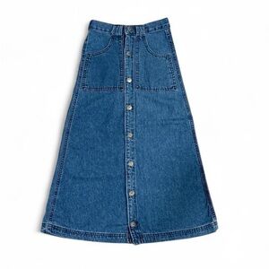 Vintage 90’s Stevenson Aero Brand Overall Co Jeans Kids Denim Maxi Skirt